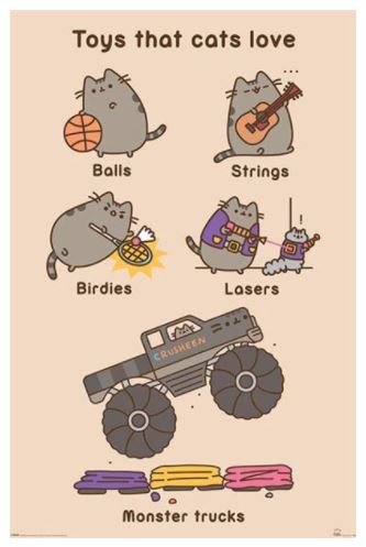 Pusheen - Toys For Cats Poster - Good Games