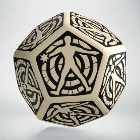Q Workshop - D12 Hit Location - Beige and Black Die