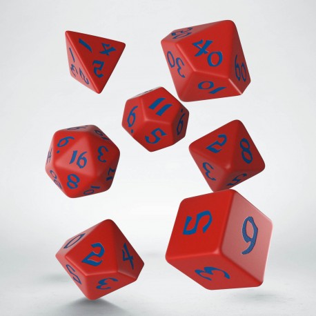 Classic Runic Red &amp; blue Dice Set (7) - Good Games