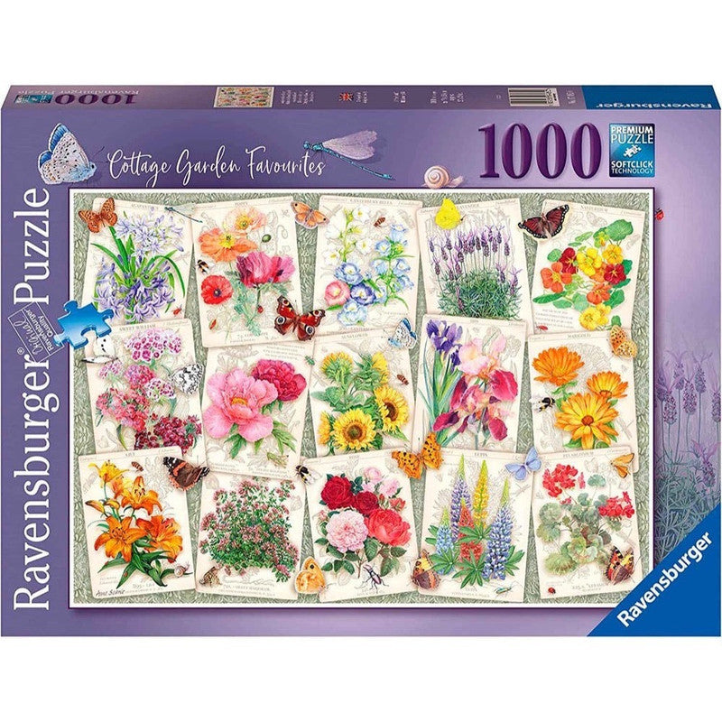 Ravensburger - Cottage Garden Favourites 1000 Piece Jigsaw - New Version - Good Games