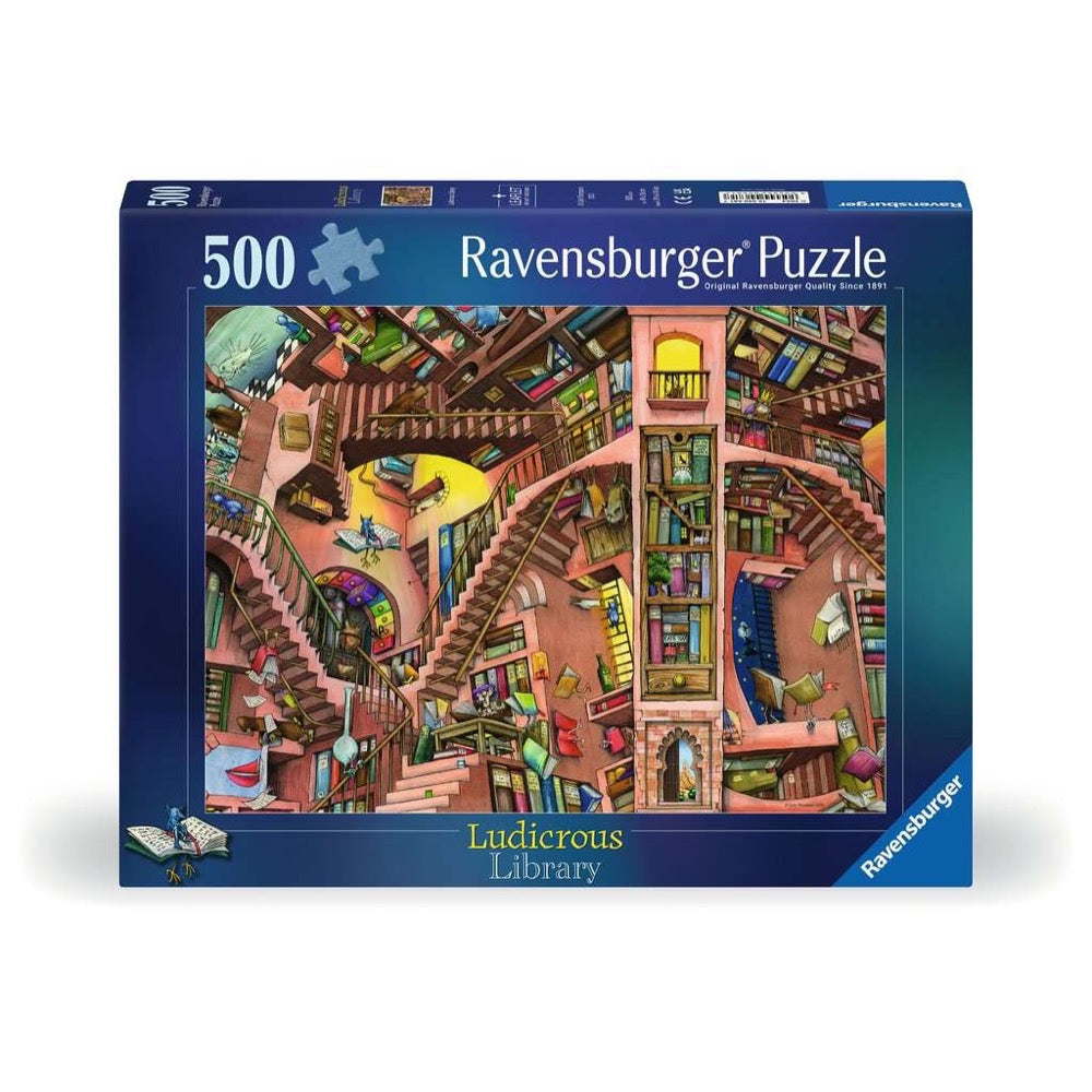 Ravensburger - Ludicrous Library 500 Piece Jigsaw - New Version - Good Games
