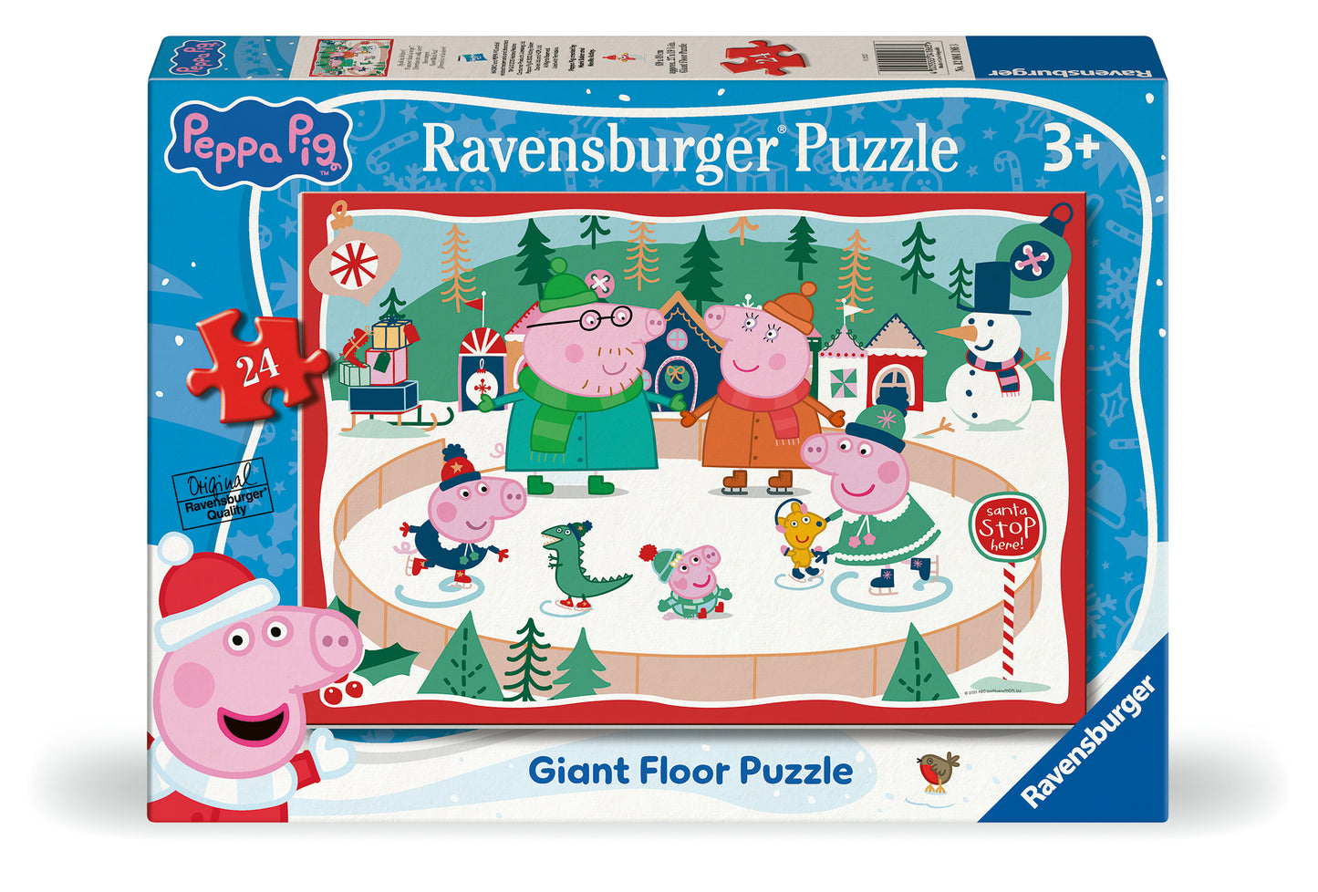 Ravensburger - Peppa Pig Christmas Giant Floor 24 Piece Jigsaw