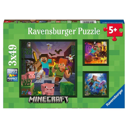 Ravensburger - Minecraft Biomes 3x49 Piece Jigsaw - Good Games