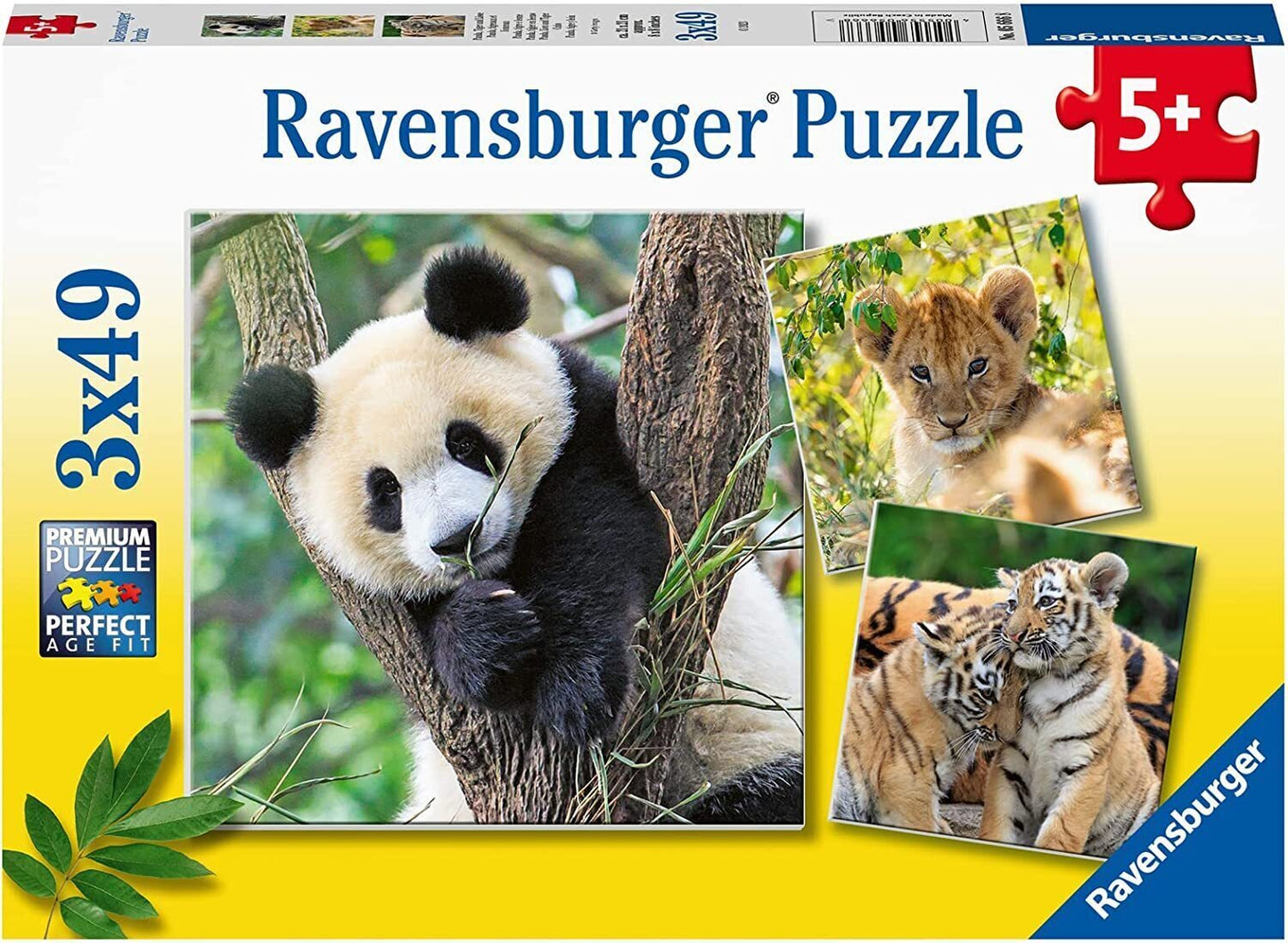Ravensburger - Panda Lion and Tiger 3x49 Piece Jigsaw - Good Games