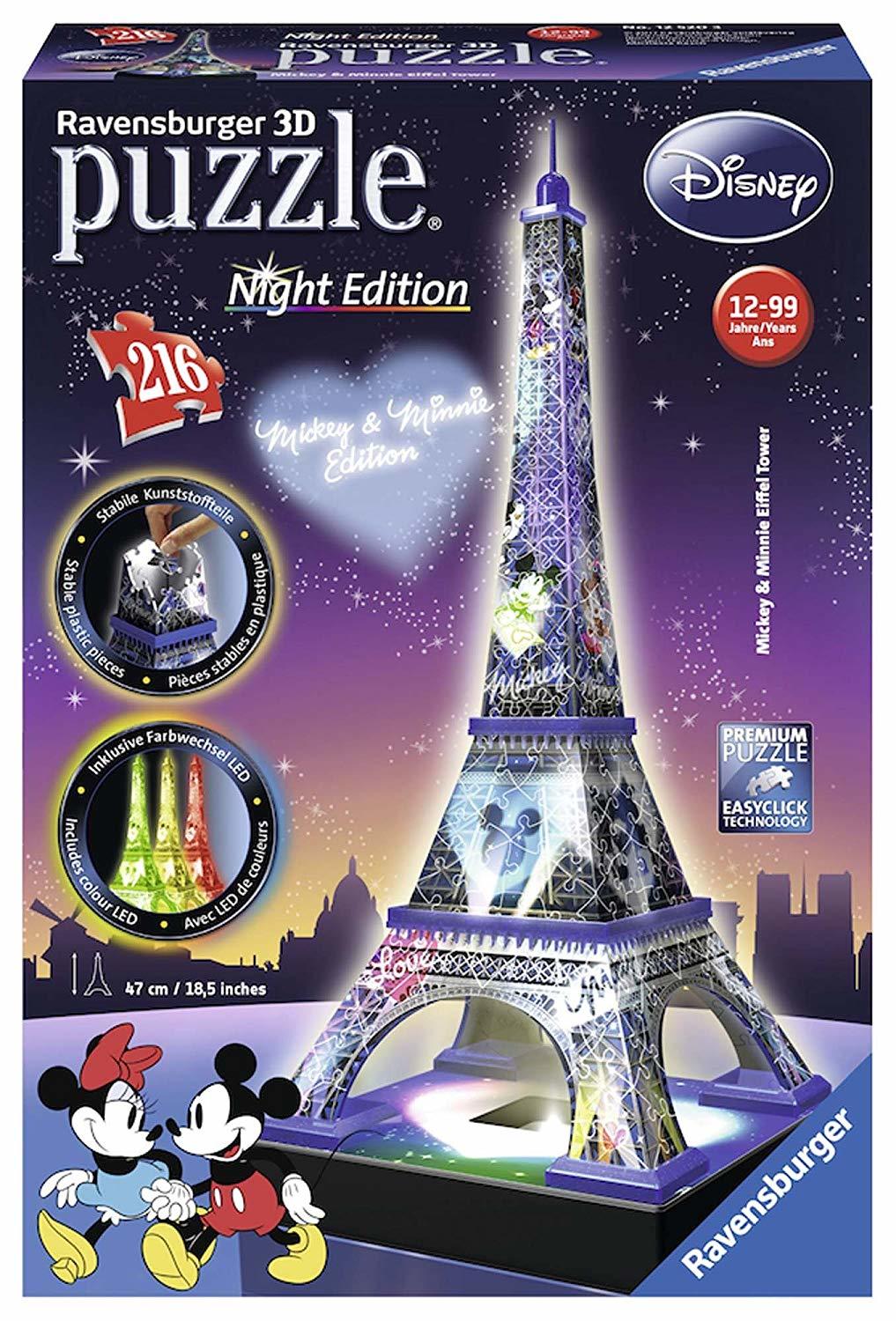 Ravensburger - Mickey & Minnie Eiffel Tower - 216 Piece 3D Jigsaw - Good Games