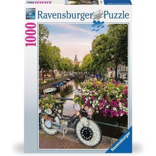 Ravensburger - Bicycle and Flowers in Amsterdam 1000 Piece Jigsaw - Good Games