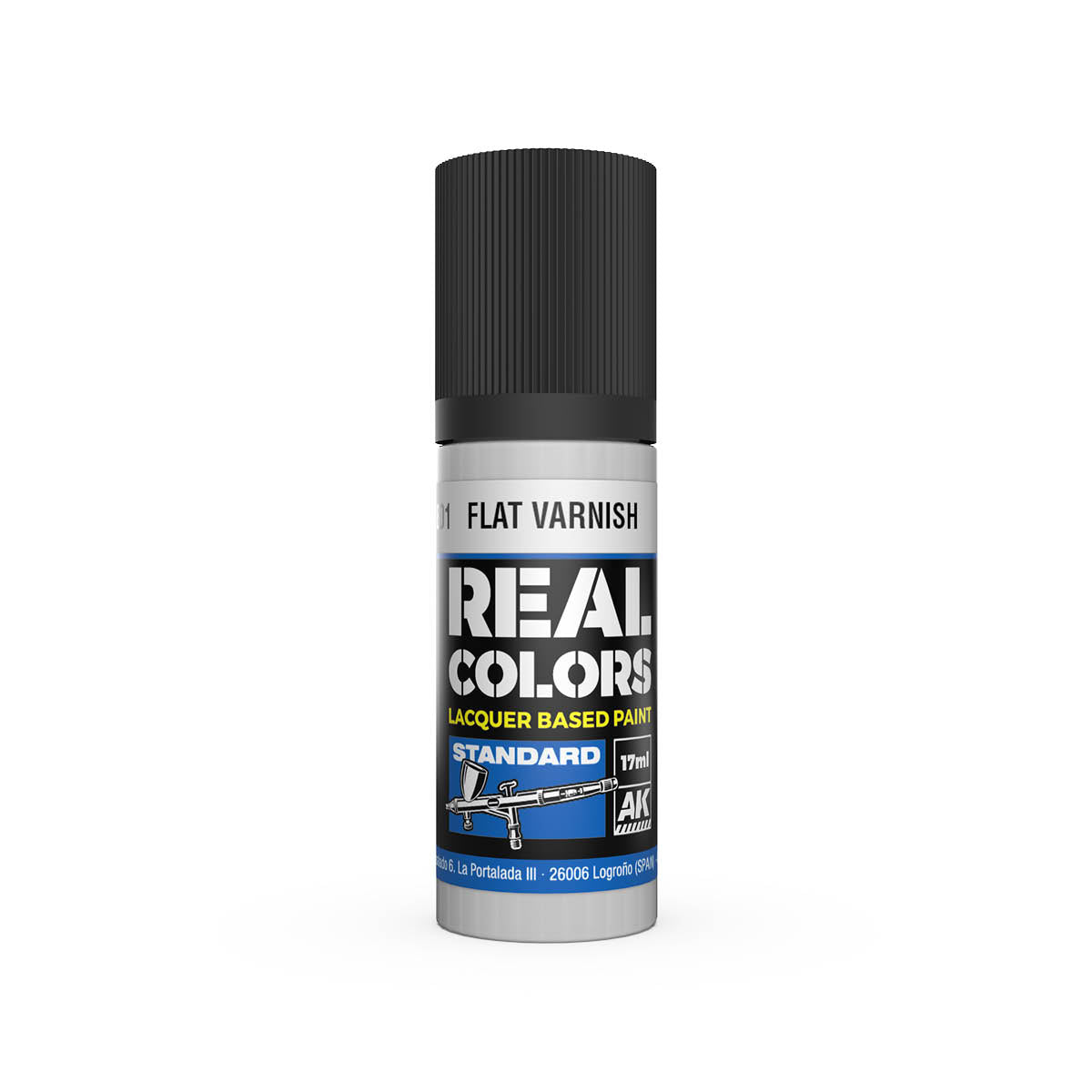 AK Real Colours 01 Flat Varnish lacquer paint bottle for airbrushing