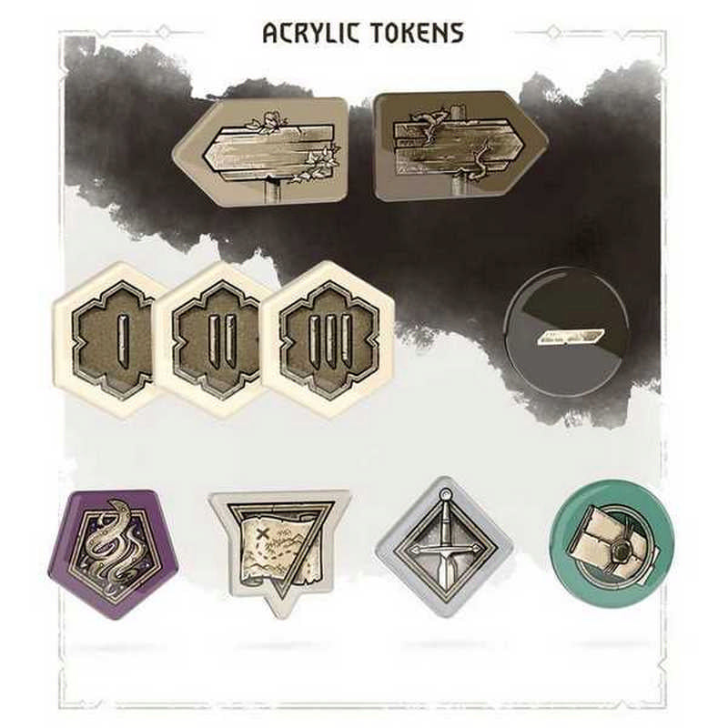 Asmodee - The Witcher: Path of Destiny Acrylic Tokens scattered display