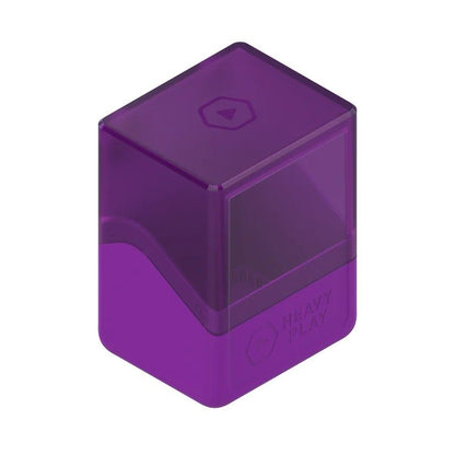 Purple storage cube with a translucent top and opaque base