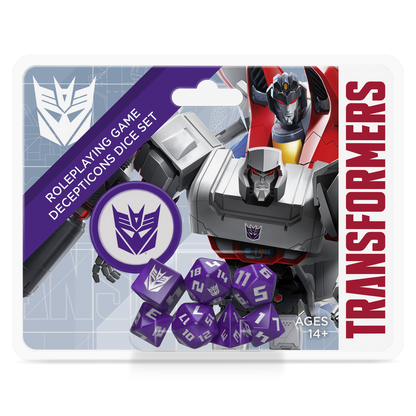 Renegade Game Studios - Transformers Decepticons RPG Dice Set - Good Games