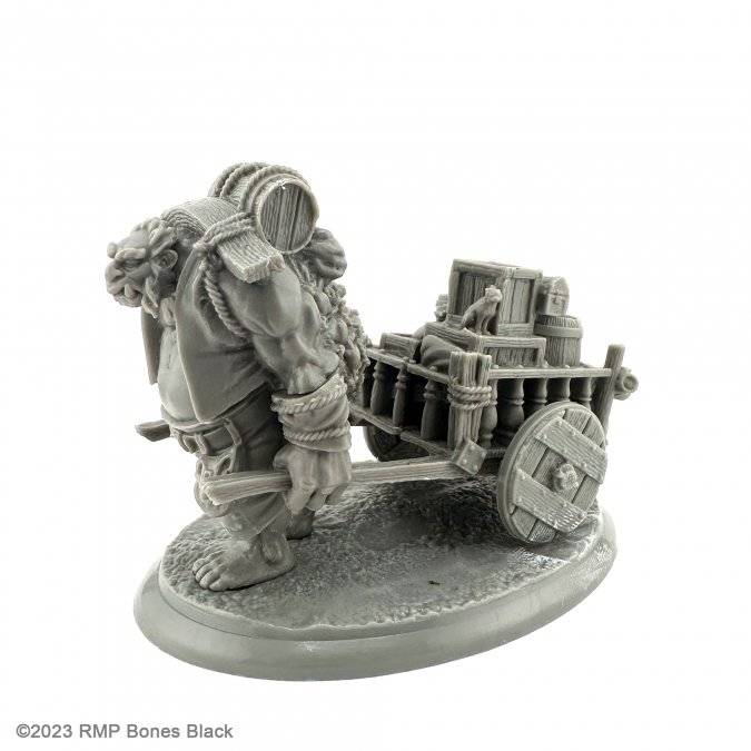 Reaper Bones Black Ogre Porter and Cart