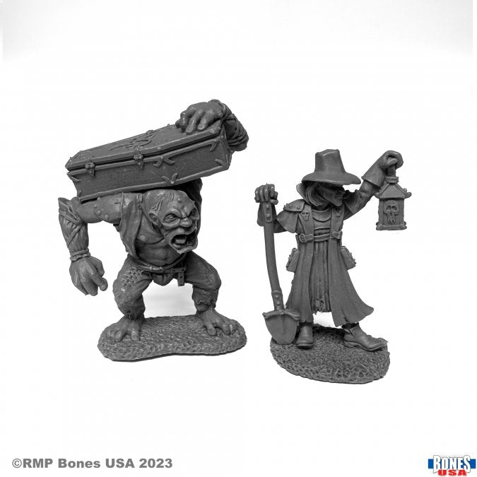 Reaper Bones USA Townsfolk Gravedigger and Henchman