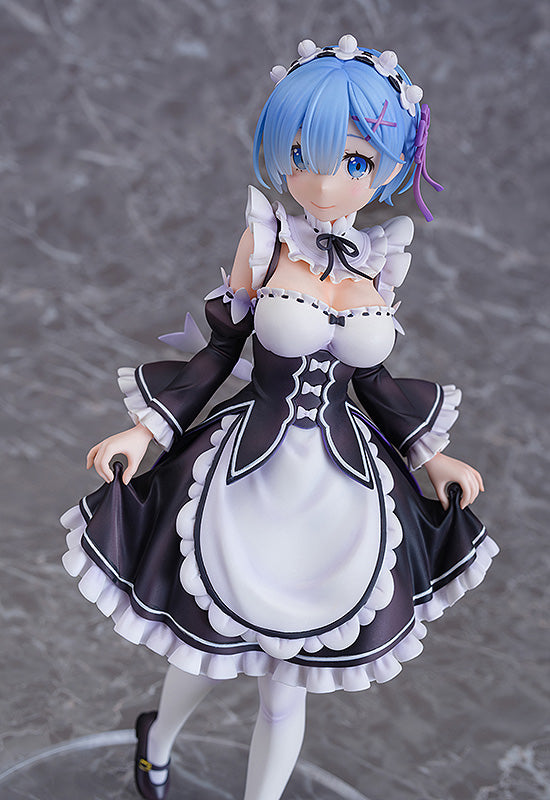 Re: ZERO Starting Life in Another World Rem Nendoroid figure with a blue maid outfit and white ruffled apron