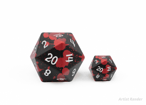 Level Up Dice - 35mm Siith Metal Mania Aluminium D20 - Good Games