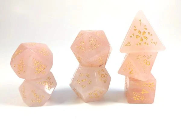 Level Up Dice - Sakura Rose Quartz