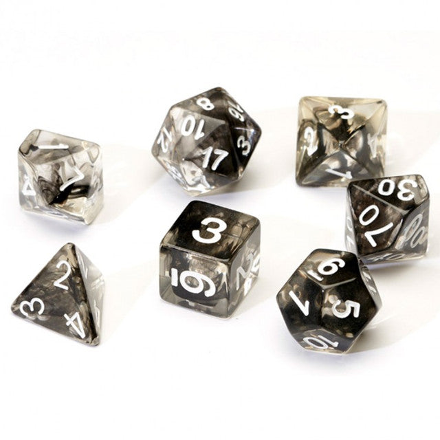 Sirius Dice Black Cloud Translucent Resin Dice Set 7 - Good Games
