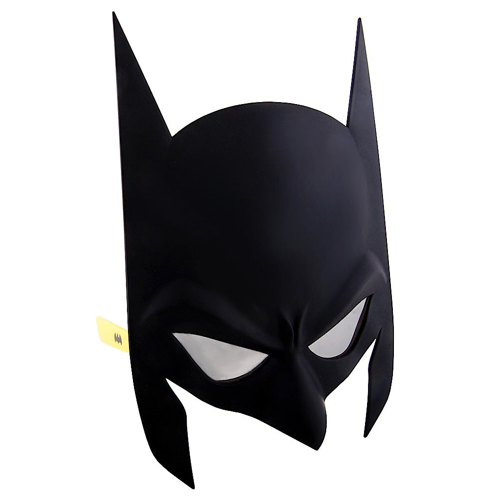 Mask with sharp pointed ears and white eye cutouts made of molded plastic