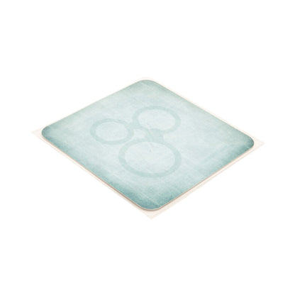 A light blue square sticker with rounded corners and a faint Ripple logo on a white background