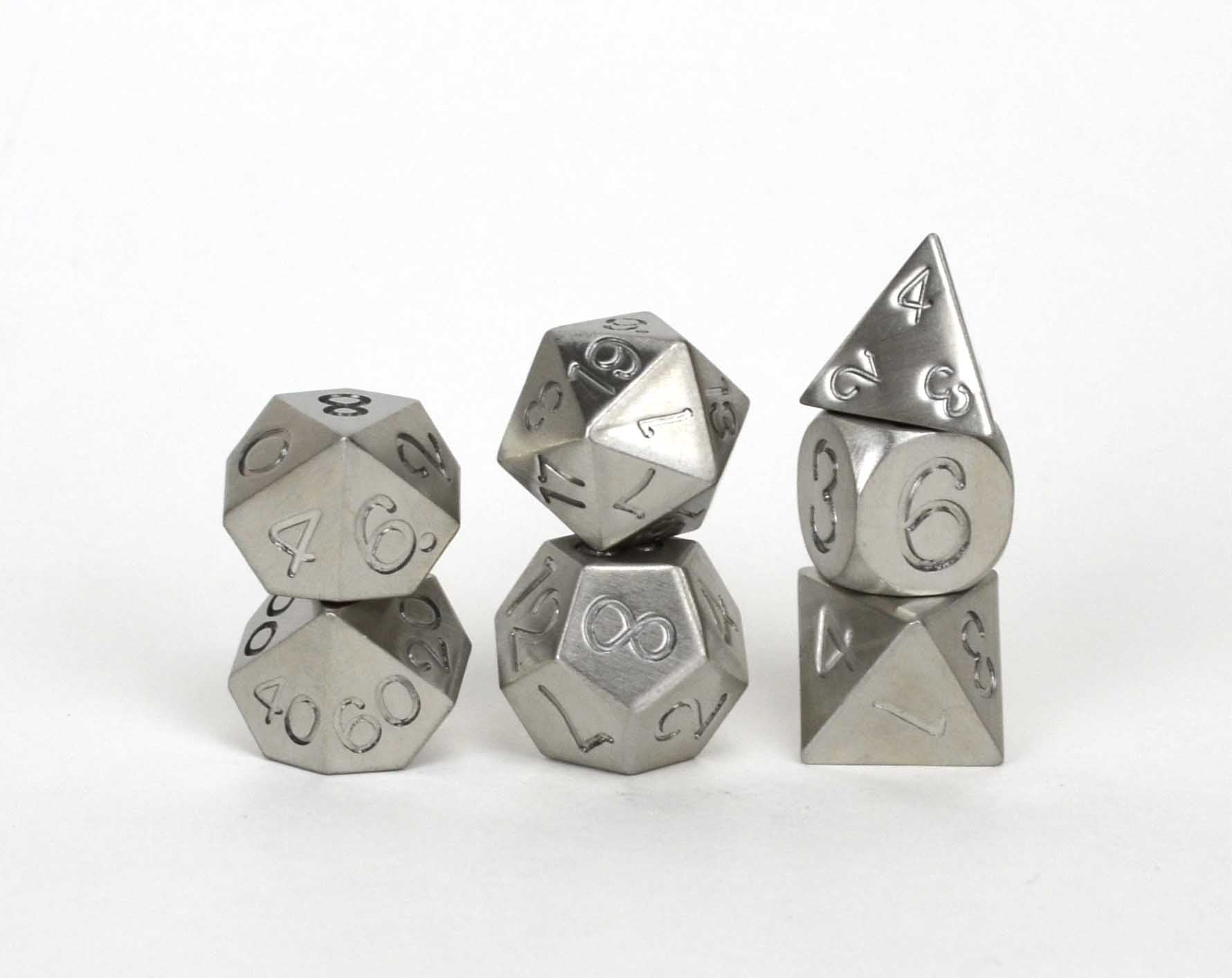 Level Up Dice - Stainless Steel Eldritch (7 Die Set) - Good Games