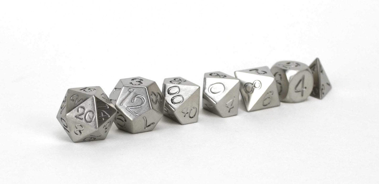 Level Up Dice - Stainless Steel Eldritch (7 Die Set) - Good Games