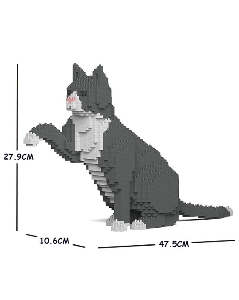 Jekca - Grey Tuxedo Cat - Small (03S)