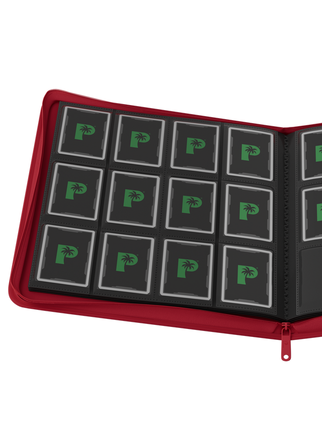 Stealth 12 Pocket Zip Binder - Red