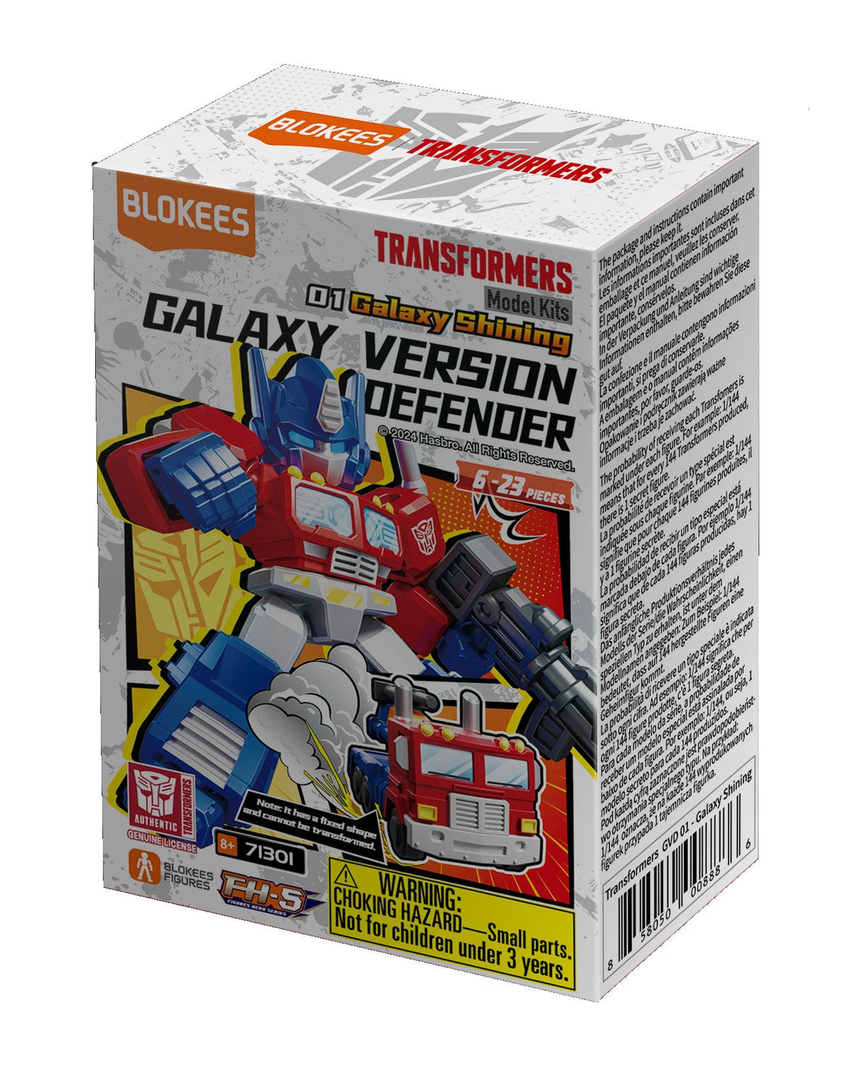 Galaxy Shining Blokees Transformers figure in packaging