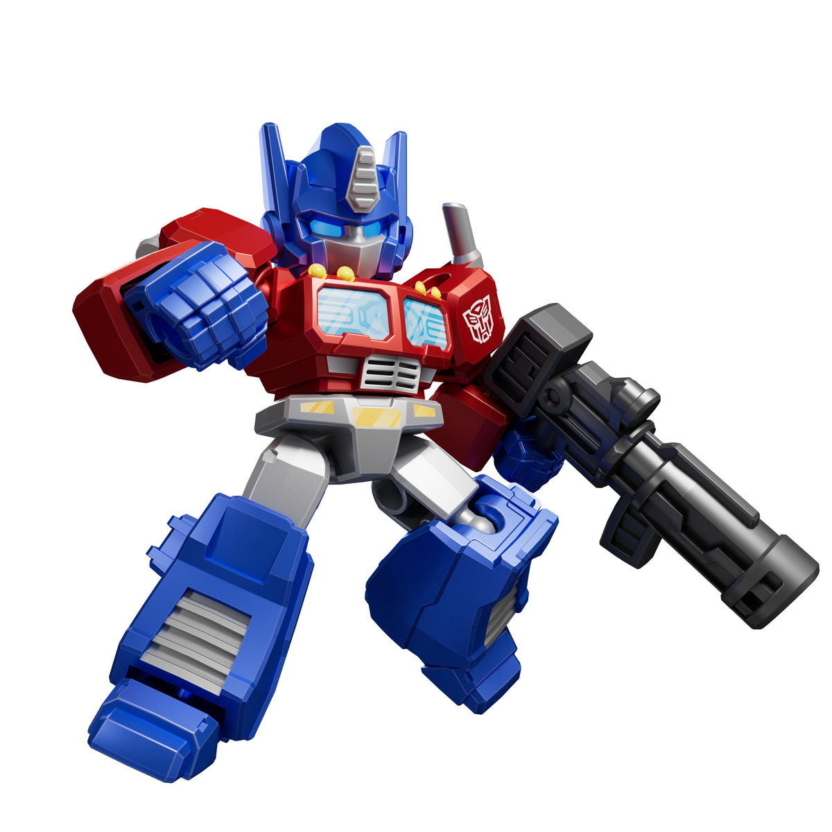 Detailed close-up of Blokees robot features