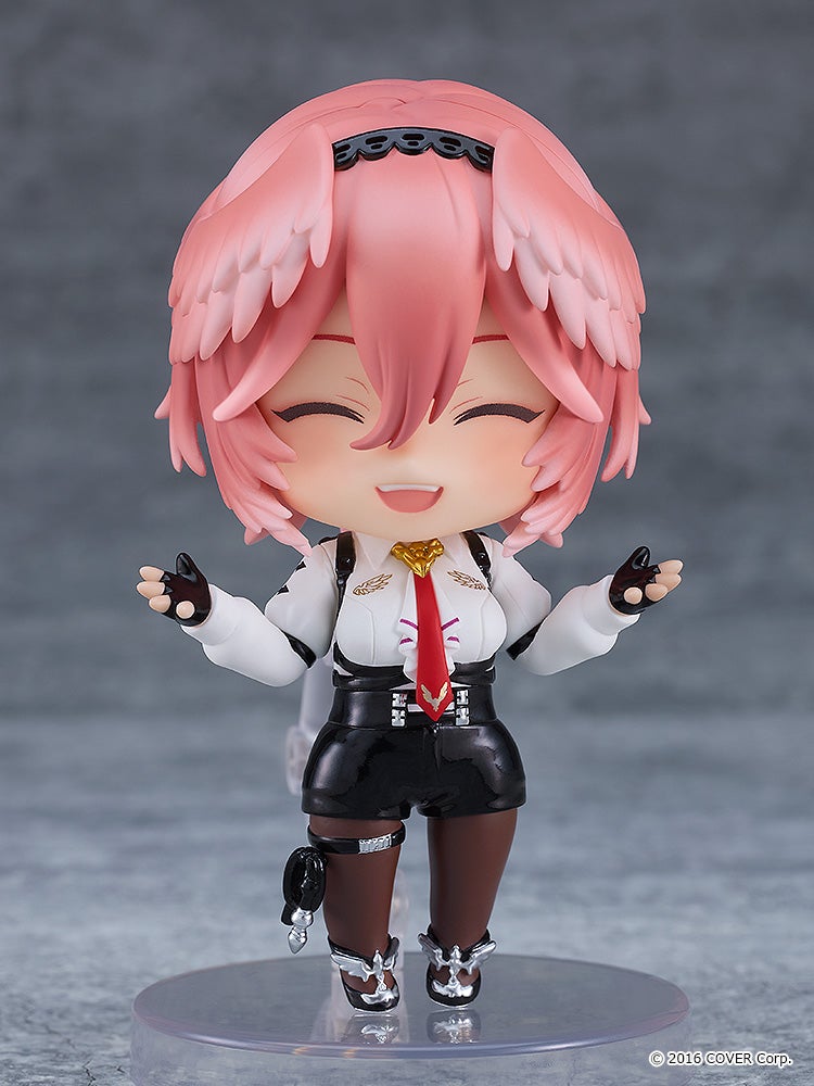 Nendoroid figure of Pavolia Reine from Hololive in her official outfit with hands outstretched