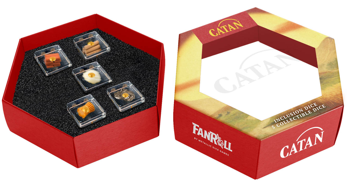 FanRoll by Metallic Dice Games - Catan Inclusion D6 Dice Set 5-Pieces 22mm - Good Games