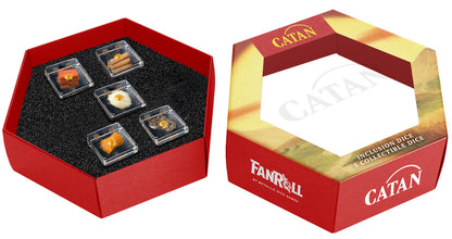 FanRoll by Metallic Dice Games - Catan Inclusion D6 Dice Set 5-Pieces 22mm - Good Games