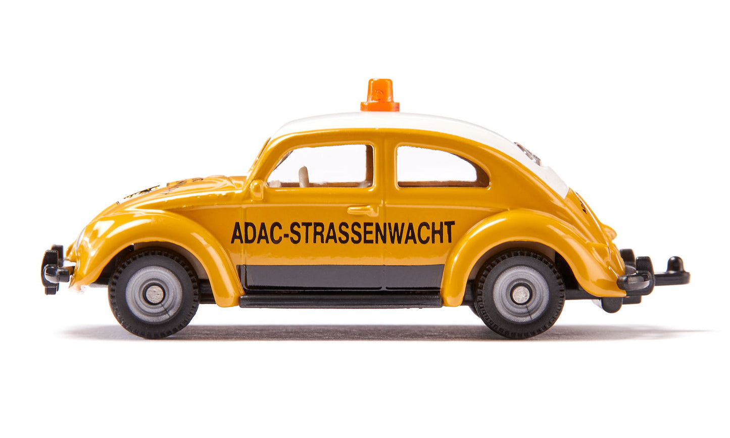 Die-cast yellow ADAC roadside assistance Volkswagen Beetle model car