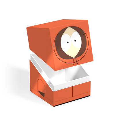 Orange Kenny McCormick deck box, featuring his eyes on the partially opened lid