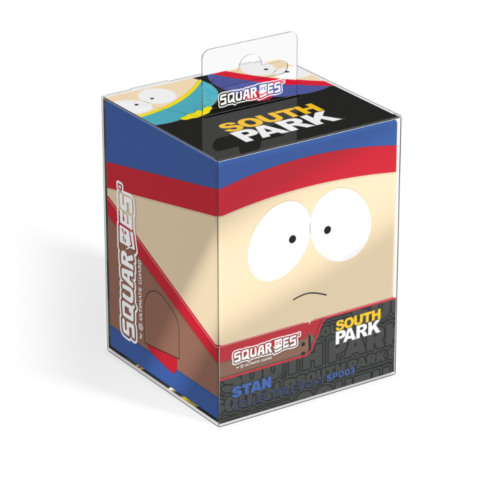 SQUAR'EES South Park Stan collectible box. Packaging designed with Stan Marsh's face and winter hat