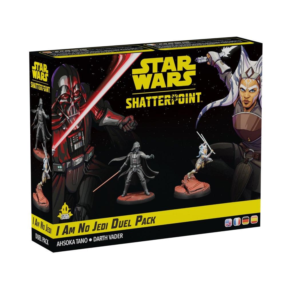 Star Wars Shatterpoint "I Am No Jedi Duel Pack" box featuring Ahsoka Tano and Darth Vader