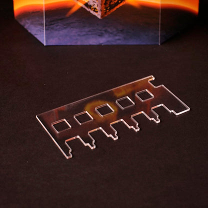 Laserox Inserts for Roll for the Galaxy, showing a close-up of the wooden insert