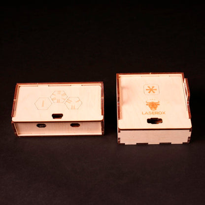 Laserox Inserts for Roll for the Galaxy, featuring game components neatly stored