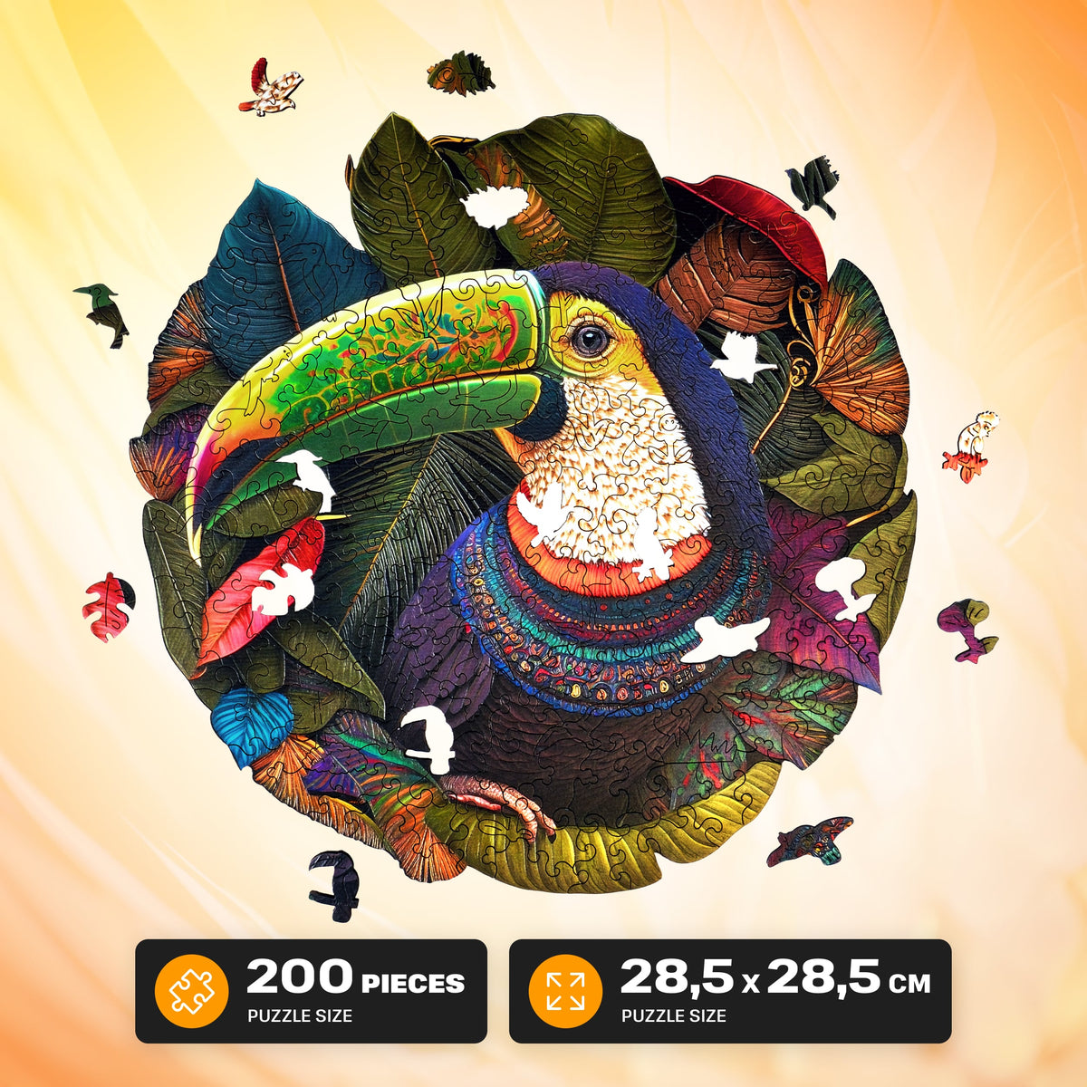 Escape Welt - Wooden Jigsaw puzzles - Toucan 200 Piece Jigsaw - Good Games