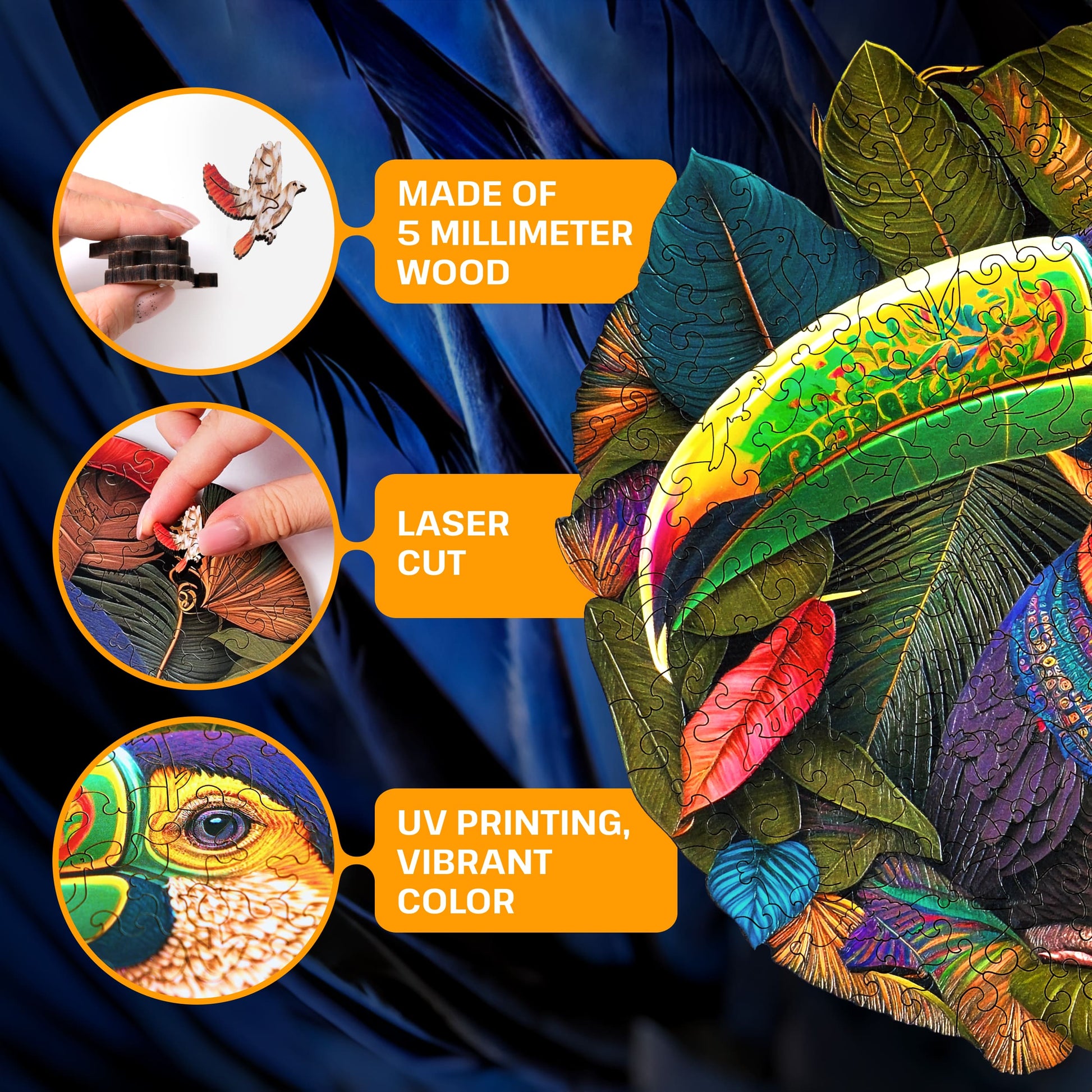 Escape Welt - Wooden Jigsaw puzzles - Toucan 200 Piece Jigsaw - Good Games