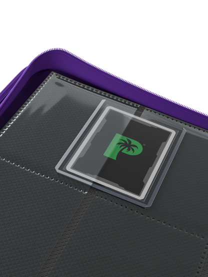 Palms Off Gaming - Collectors Series Top Loader Zip Binder - 9 Pocket - Purple