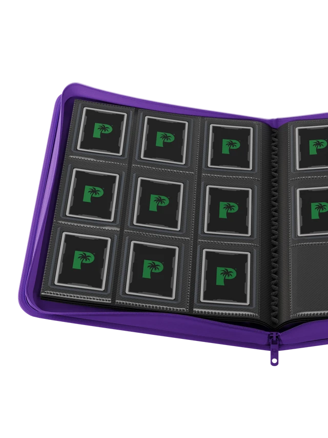 Palms Off Gaming - Collectors Series Top Loader Zip Binder - 9 Pocket - Purple