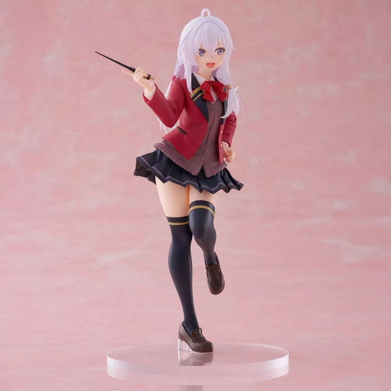Taito Wandering Witch: The Journey of Elaina Coreful Elaina figure in a red school uniform holds a pointer against a plain pink background