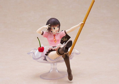 Kono Subarashii Sekai ni Bakuen wo Tenitol Fig a la Mode Megumin figure in a parfait glass wearing a pink shirt and holding a bamboo staff