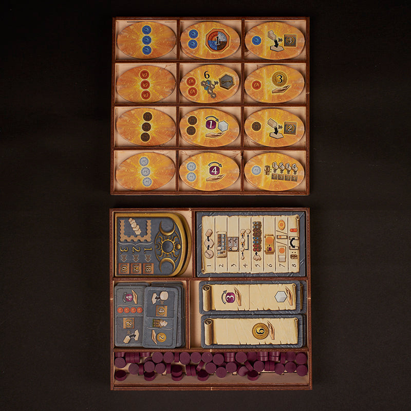 Laserox organizer insert customized for Terra Mystica game parts