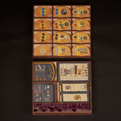 Laserox organizer insert customized for Terra Mystica game parts
