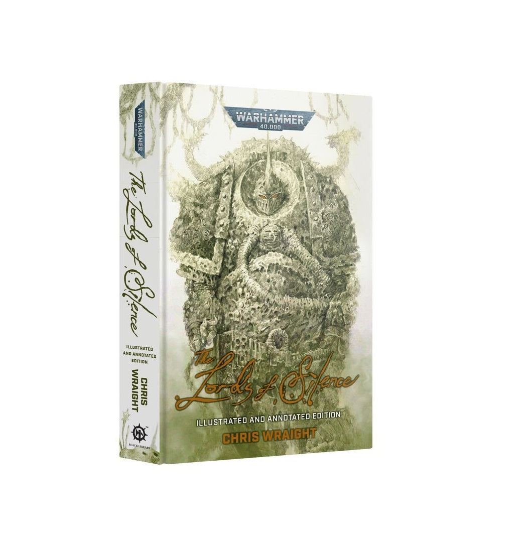 Warhammer 40,000: The Lords of Silence book. Cover shows a grotesque, heavily armored figure with horns