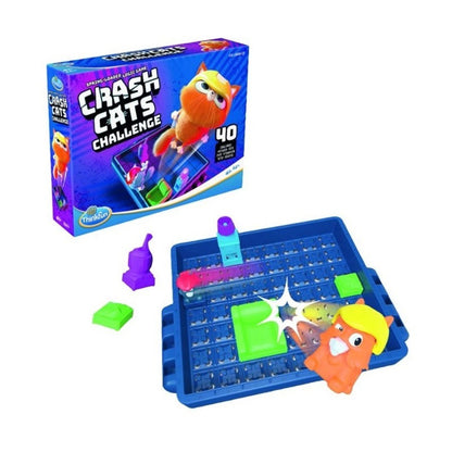 Crash Cats Challenge spring-loaded logic game box and play set