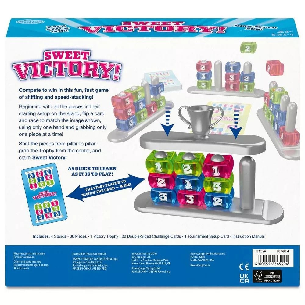 Think Fun - Sweet Victory packaging box back view
