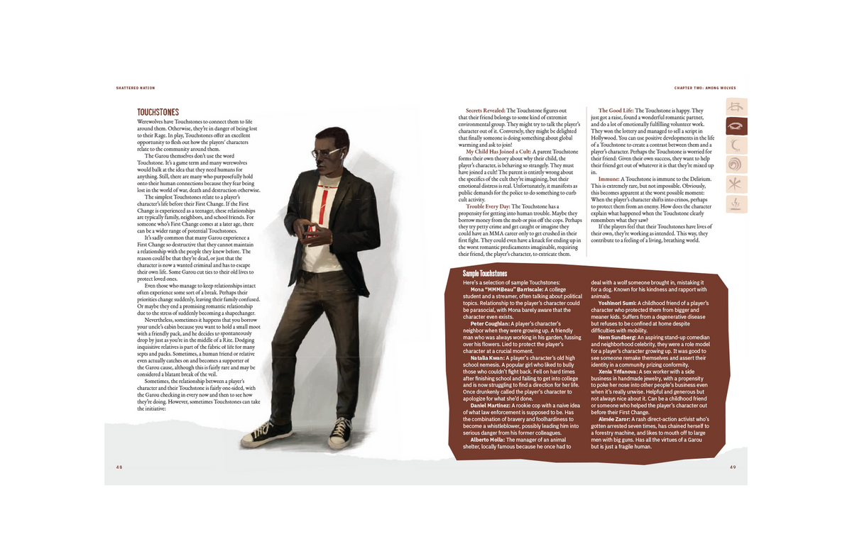 Illustration of a Black man with glasses in a suit jacket, holding a red object