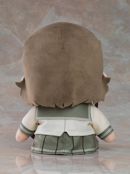 Good Smile Company Love Live Sunshine Kuripan Plushie You Watanabe plushie shown from the back in school uniform